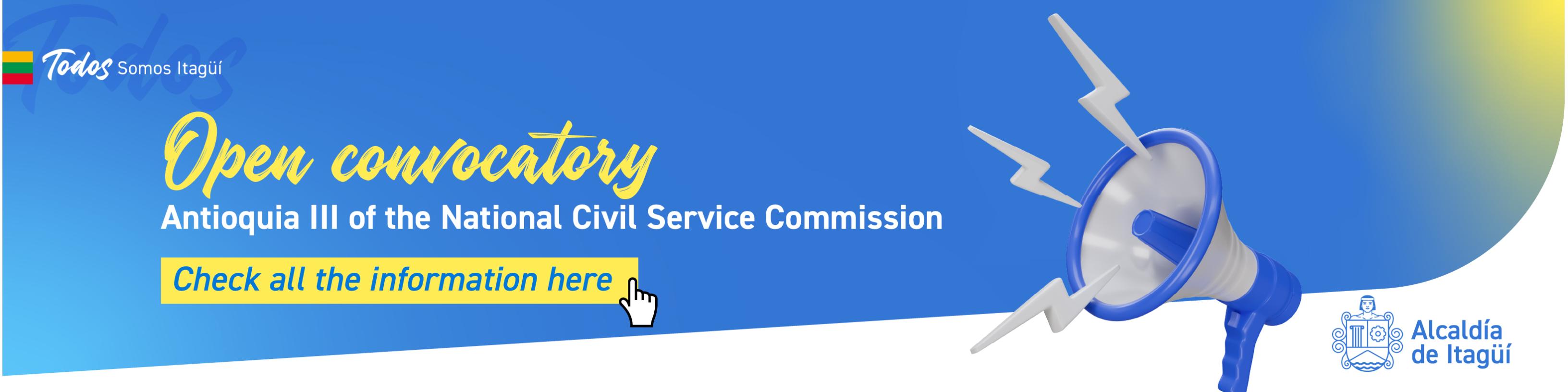 Open Call National Civil Service Commission