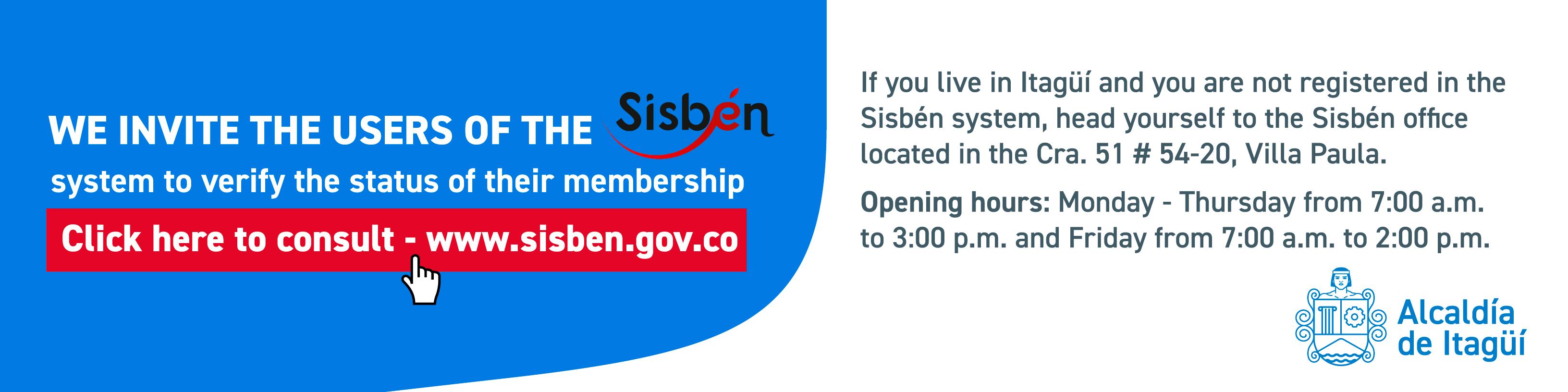Check the current status of sisben membership