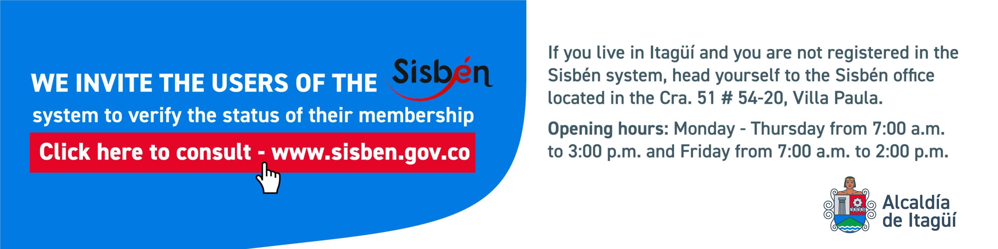 Check the current status of sisben membership